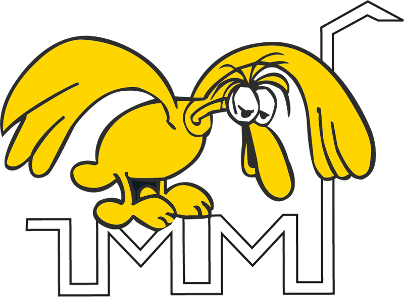 Il logo del Puian Team: un uccellaccio giallo appollaiato sul filo